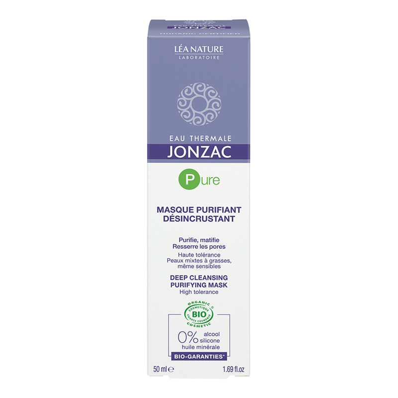 JONZAC PURE masque purifiant désincrustant BIO 50 ml