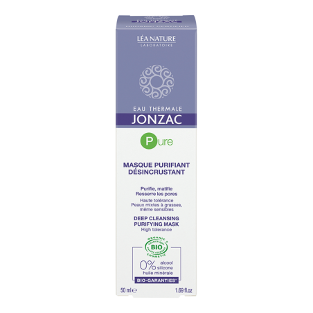 JONZAC PURE masque purifiant désincrustant BIO 50 ml