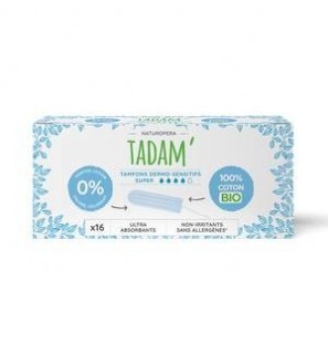 TADAM Tampons Bio Super+ 4gttes boite 16U