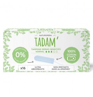 TADAM Tampons Bio Normal+ 3gttes boite 16U