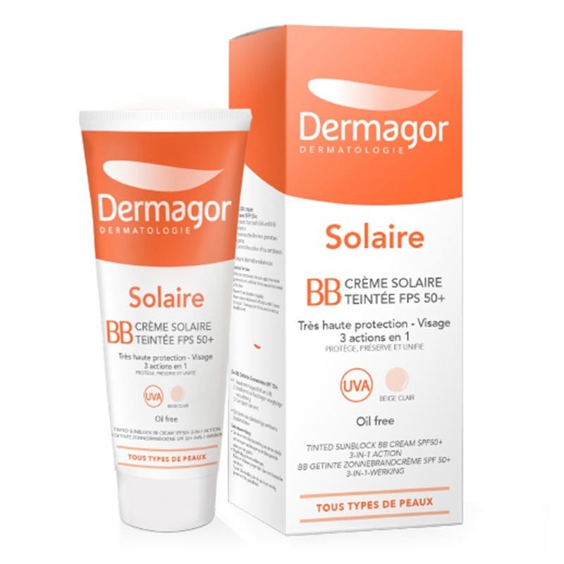 DERMAGOR BB Crème Solaire Teintée SPF50 BEIGE CLAIR 50 ml