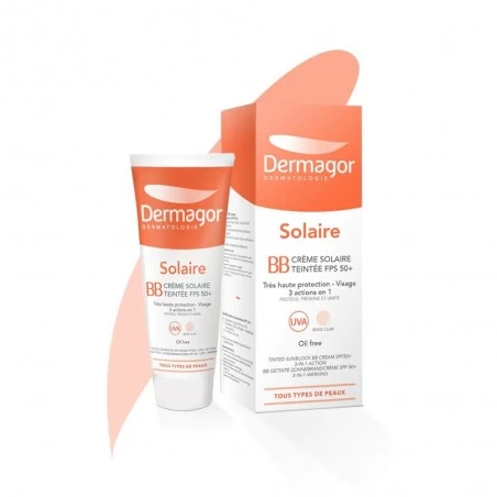 DERMAGOR BB Crème Solaire Teintée SPF50 BEIGE CLAIR | 50 ml