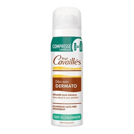 ROGE CAVAILLES DEO dermato spray compressé efficacité 48h 75 ml