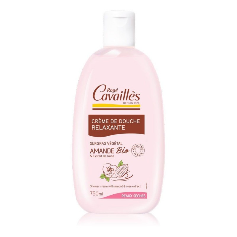 ROGE CAVAILLES RELAXANTE crème douche Amande & Rose 750 ml