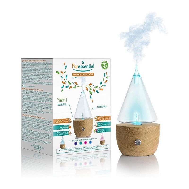 Diffuseur à Nébulisation en Bois Naturel I'CONIC