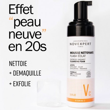 NOVEXPERT Mousse flash éclat Nettoyante | 150 ml