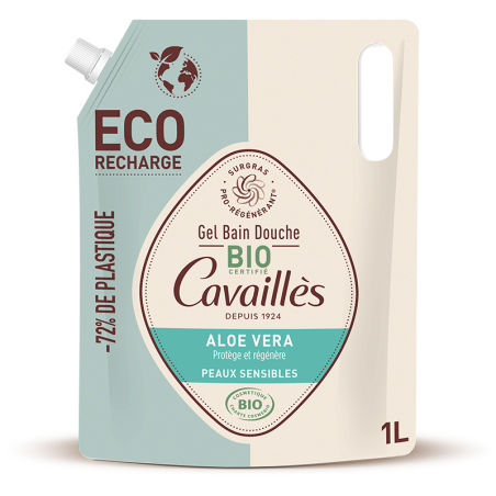 ROGE CAVAILLES Eco-Recharge ALOE VERA gel bain douche BIO 1L