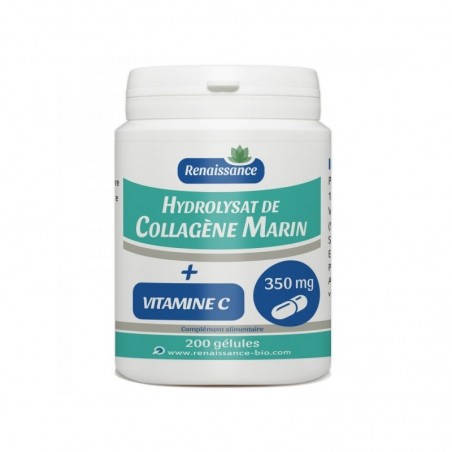 RENAISSANCE Hydrolysat Collagène Marin + Vitamine C 350 mg l 200 gélules