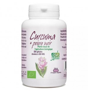 GPH DIFFUSION Curcuma + Poivre 300 mg Bio | 200 gélules