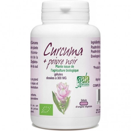 GPH DIFFUSION Curcuma + Poivre 300 mg Bio | 100 gélules