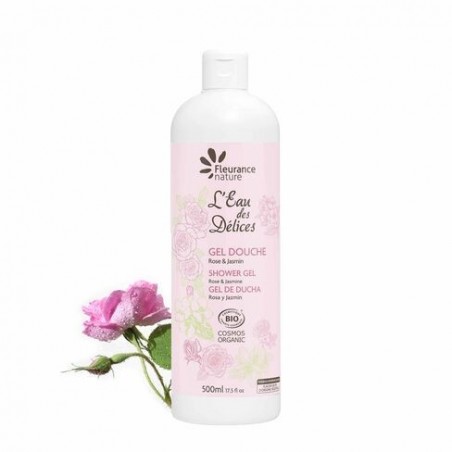 FLEURANCE NATURE Gel Douche L'Eau des Délices Rose & Jasmin | 500 ml