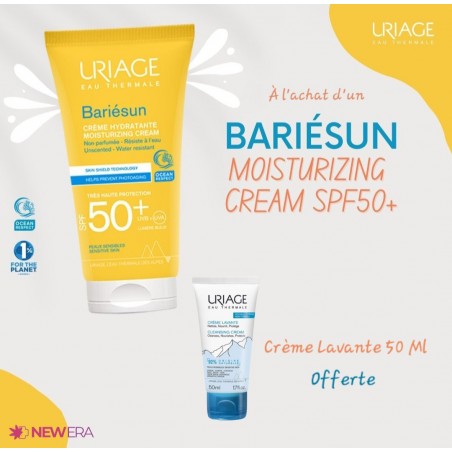 URIAGE Pack Bariesun crème hydratante spf 50+ + Uriage crème lavante 50 ml Offerte