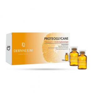 DERMALIUM Protéoglycane Vitamine C + Acide hyaluronique | 10 ampoules