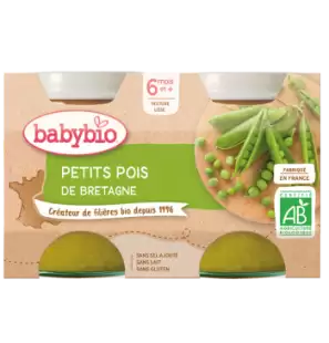 BABYBIO PETITS POIS Petits pots de légumes | 2 x 130 G