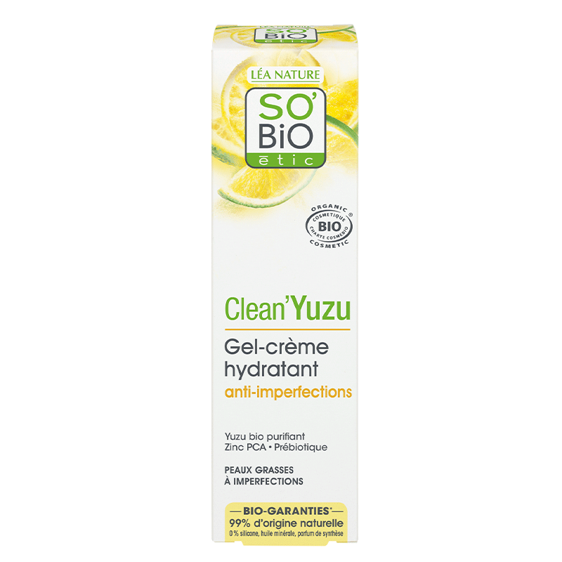 SO'BIO ETIC CLEAN’YUZU gel crème hydratant anti imperfections | 40 ml