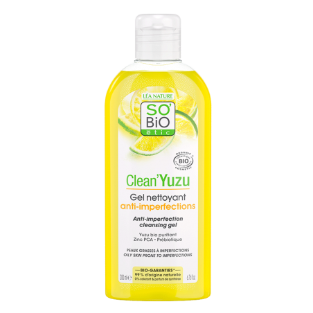 SO'BIO ETIC CLEAN’YUZU gel nettoyant anti imperfections | 200 ml