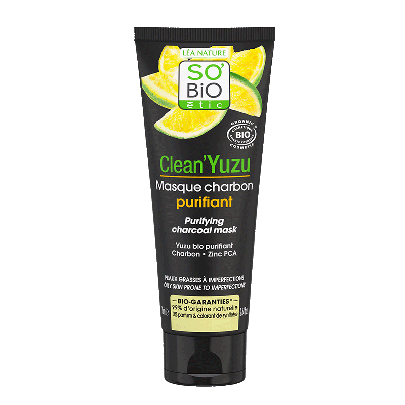 SO'BIO ETIC CLEAN’YUZU masque charbon purifiant | 75 ml