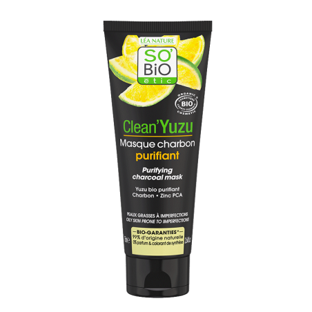 SO'BIO ETIC CLEAN’YUZU masque charbon purifiant | 75 ml