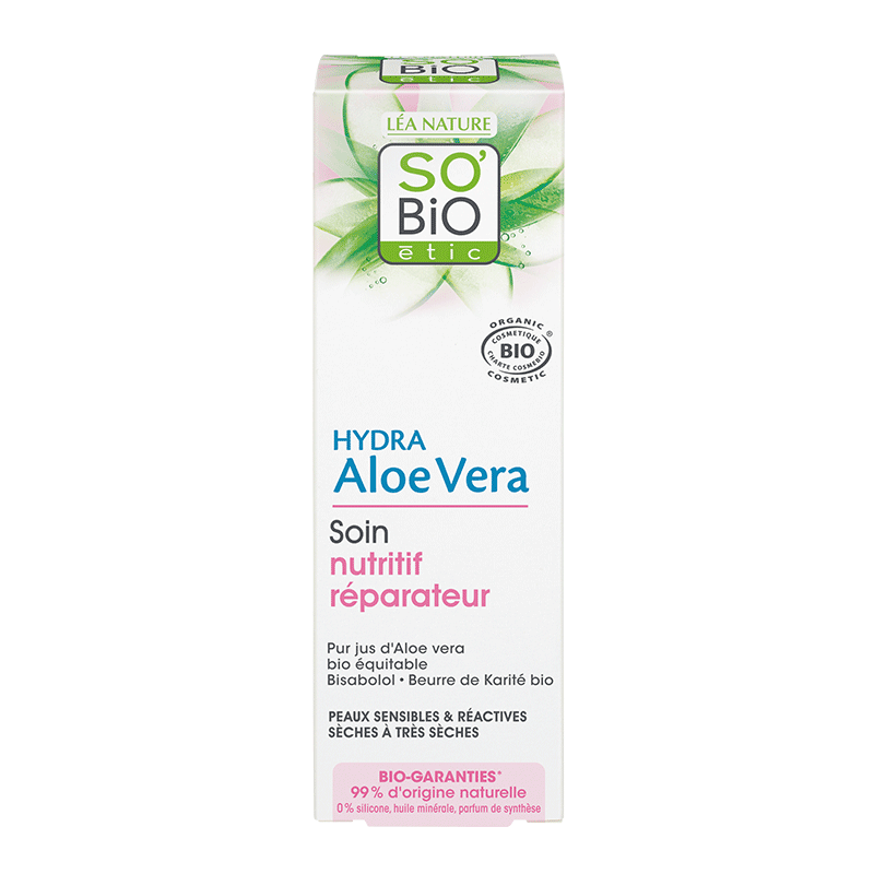 SO'BIO ETIC HYDRA ALOE VERA soin nutritif réparateur | 50 ml