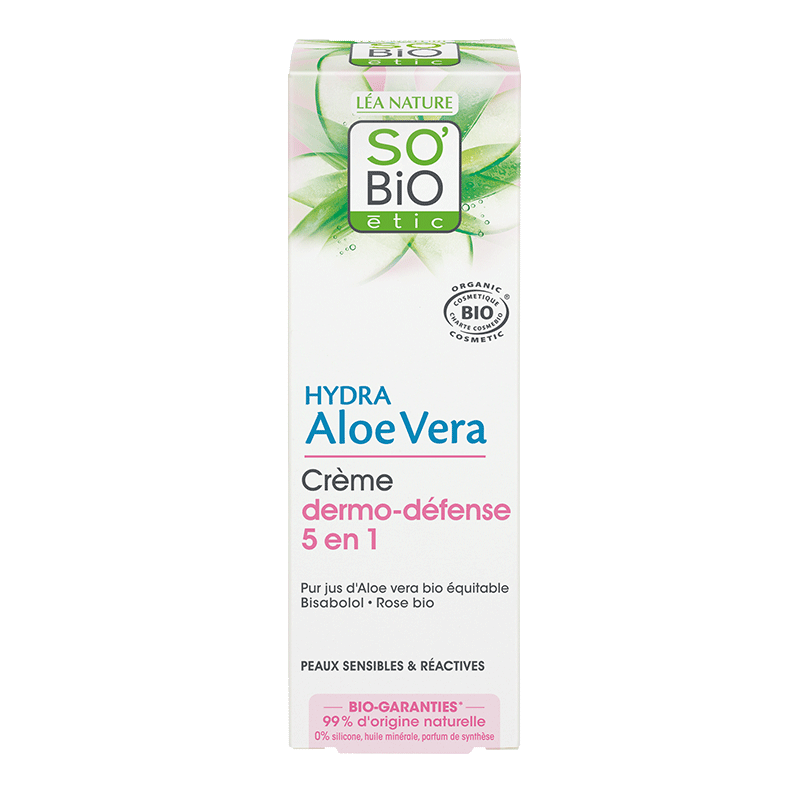 SO'BIO ETIC HYDRA ALOE VERA crème dermo-défense 5 en 1 | 50 ml