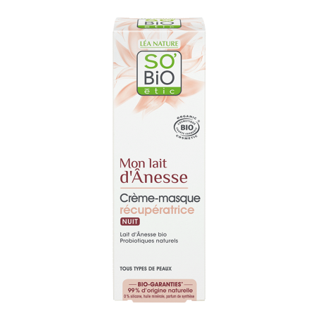 SO'BIO ETIC MON LAIT D'ANESSE crème masque récupératrice nuit | 50 ml