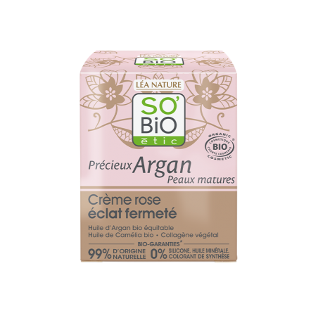 SO'BIO ETIC PRECIEUX ARGAN crème Rose éclat fermeté Jour | 50 ml