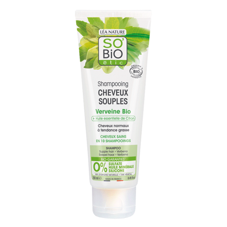 SO'BIO ETIC VERVEINE shampooing cheveux souples Bio | 250 ml