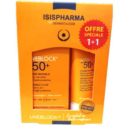 ISISPHARMA PACK UVEBLOCK 50 fluide invisible spf 50+ | 40 ml