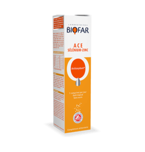 BIOFAR Ace Sélénium-Zinc - Complexe Anti-Oxydant | 20 comprimés effervescents