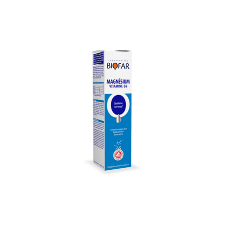 BIOFAR Magnésium vitamine b6 | 20 comprimés effervescents