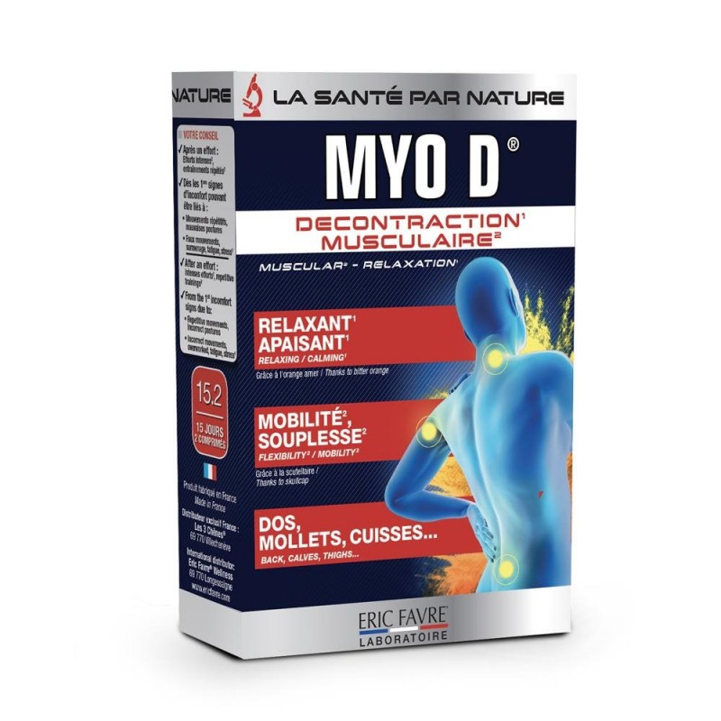 ERIC FAVRE Myo D - Décontraction musculaire | 30 comprimés