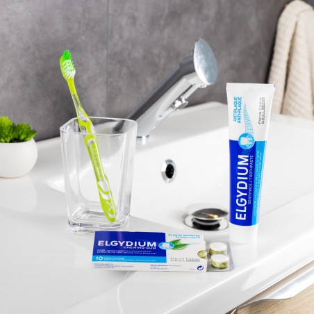 ELGYDIUM ANTI-PLAQUE brosse à dents Medium