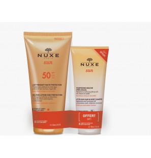 NUXE SUN PACK LAIT SOLAIRE FONDANT SPF50 150ML + SHAMPOOING DOUCHE APRES-SOLEIL 100ML