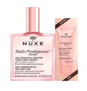 NUXE Offre huile prodigieuse® florale 100 ml + Gelée de Douche Prodigieux® Floral 30ml Offert