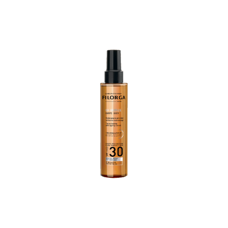 FILORGA UV-BRONZE CORPS SPF30 Huile Solaire Anti-Âge Activatrice De Bronzage 150ML