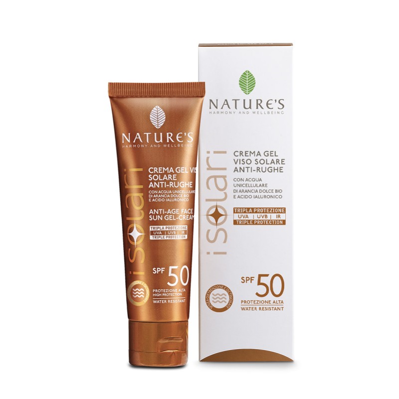 NATURE'S ISOLARI GEL-CREME SOLAIRE VISAGE ANTI-AGE SPF50 50ML