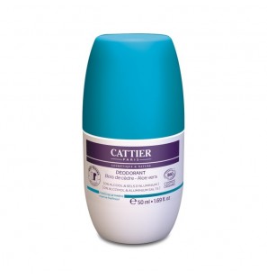 CATTIER Déodorant roll on Bois de cèdre & Aloe Vera Fraîcheur marine - 50ml