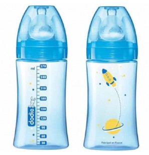 DODIE biberon initiation+ Bleu Cosmonaute 0-6M | 270 ml