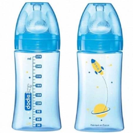 DODIE biberon initiation+ Bleu Cosmonaute 0-6M | 270 ml