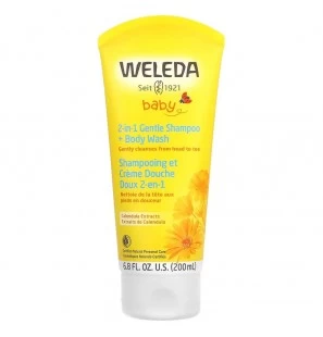 WELEDA bébé Calendula shampoing et crème de douche doux 2 en 1 | 200 ml