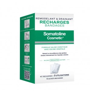 Somatoline Cosmetic Remodelant & Drainant Recharges Bandages 6 Sachets