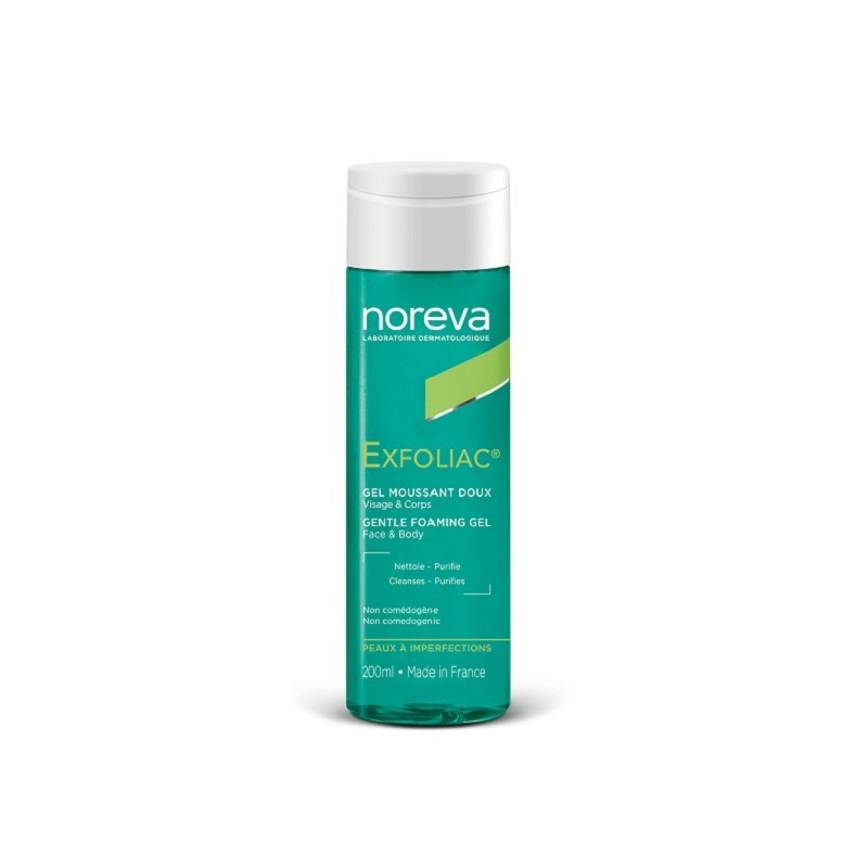 NOREVA EXFOLIAC gel moussant doux | 200 ml