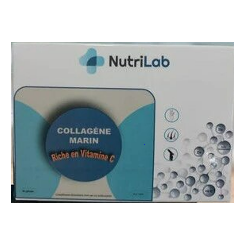 NUTRILAB COLLAGENE MARIN + VITAMINE C 90GELULES