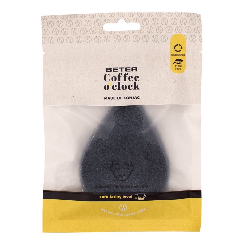 BETER COFFEE O'CLOCK EPONGE NETTOYANTE POUR LE VISAGE KONJAC REF 22046