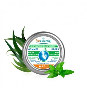 PURESSENTIEL Gommes Menthe-Eucalyptus Respiratoire 45G