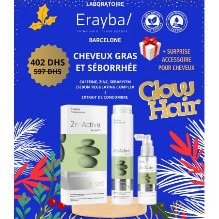 ERAYBA PACK ZENACTIVE ZB set soin équilibrant + TROUSSE ET CHOUCHO OFFERT