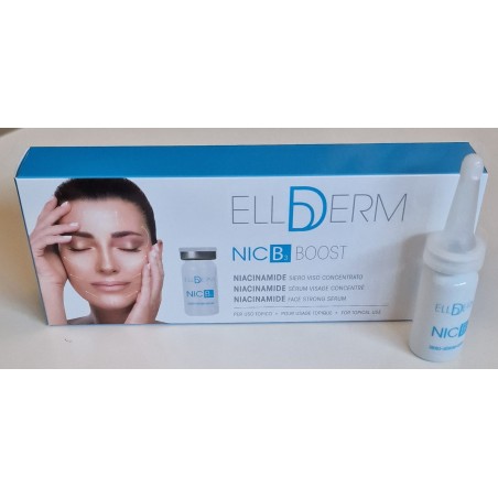 ELLDERM NIC B3 BOOST NIACINAMIDE SERUM VISAGE CONCENTRE B5 AMPOULES