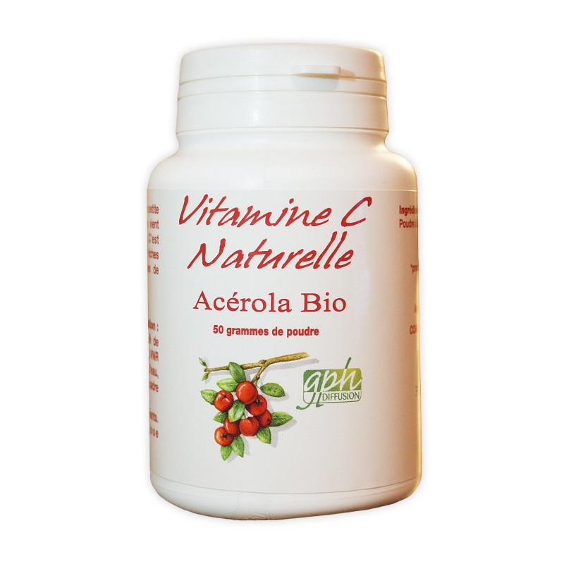 GPH DIFFUSION Vitamine C Naturelle Acérola  BIO | 50g poudre