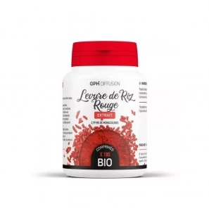 GPH DIFFUSION Extrait Levure de riz rouge 2.99mg de monacolines| 180 comprime