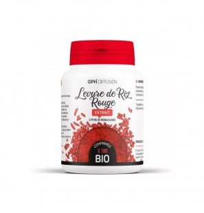 GPH DIFFUSION Extrait Levure de riz rouge 2.99mg de monacolines| 180 comprime